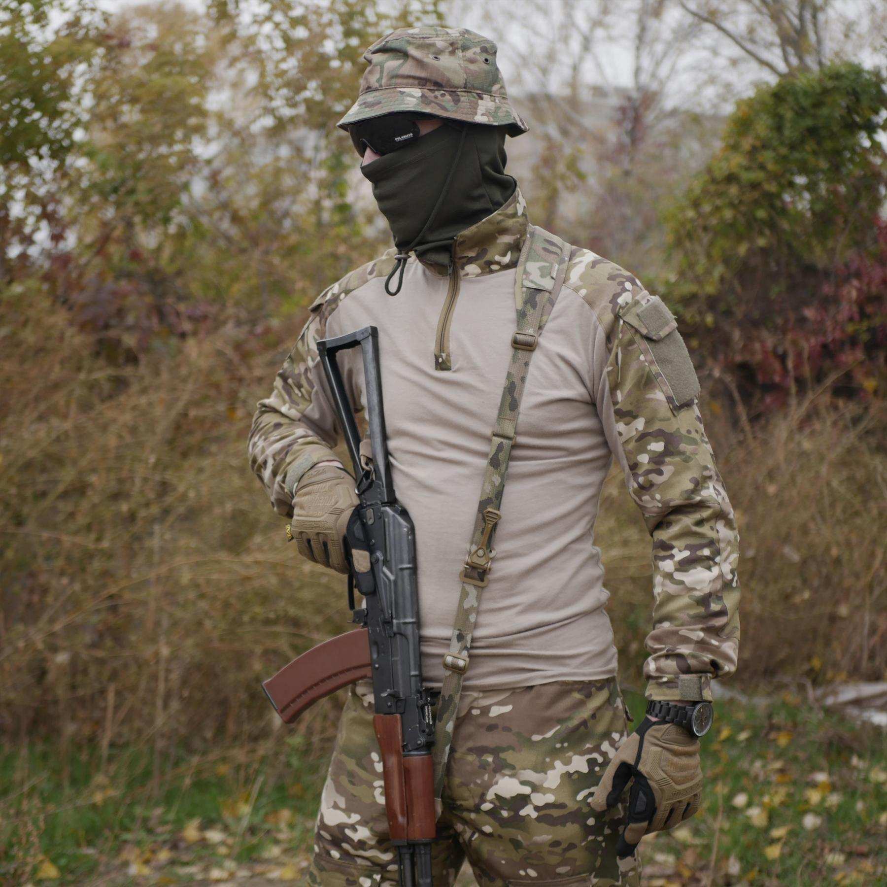 Двоточковий збройовий ремінь зі швидким регулюванням Multicam USA з металевими карабінами (2шт)
