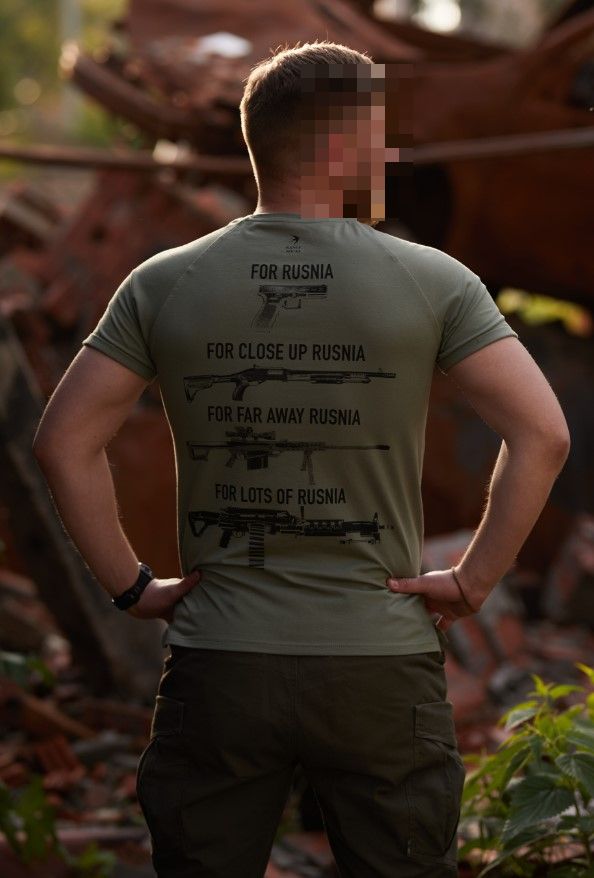 Футболка KILL RUSNIA олива