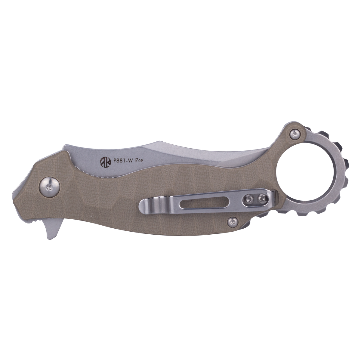 Ніж складаний кишеньковий Ruike P881-W, (7.6 см) 14C28N / G10 бежевий