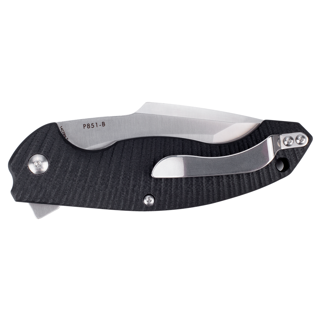 Ніж складаний туристичний Ruike P851-B, (8.9 см) 14C28N / G10 чорний