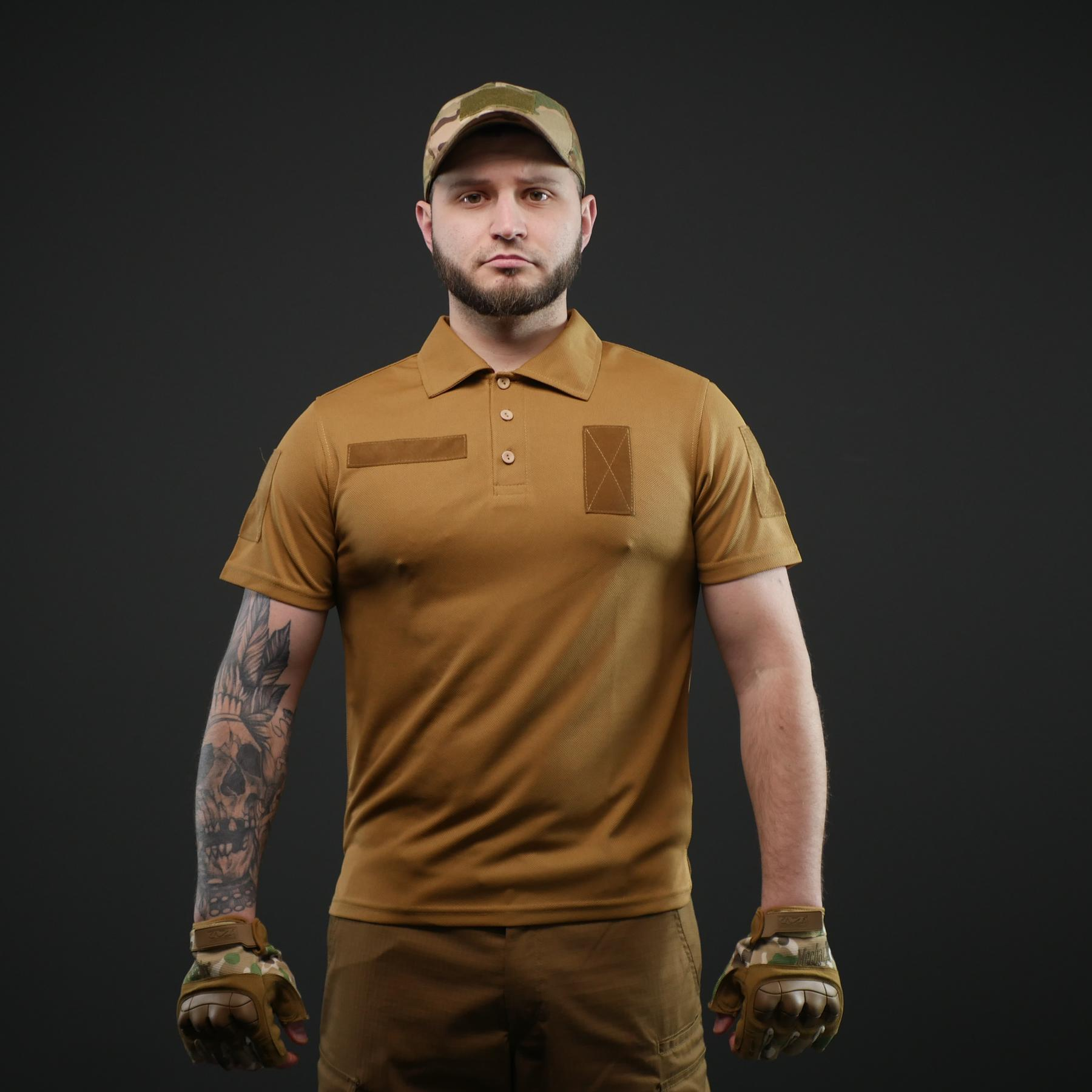 Тактична футблока поло койот Military (44р)