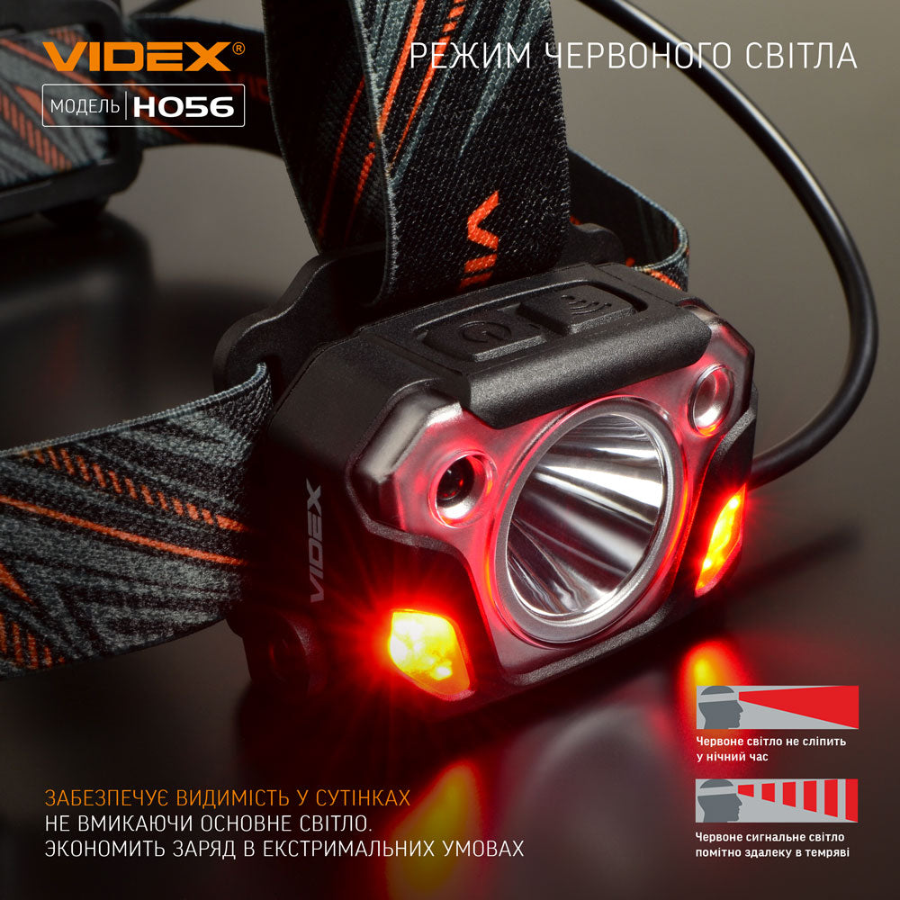 Налобний світлодіодний ліхтарик VIDEX VLF-H056 1400Lm 6500K