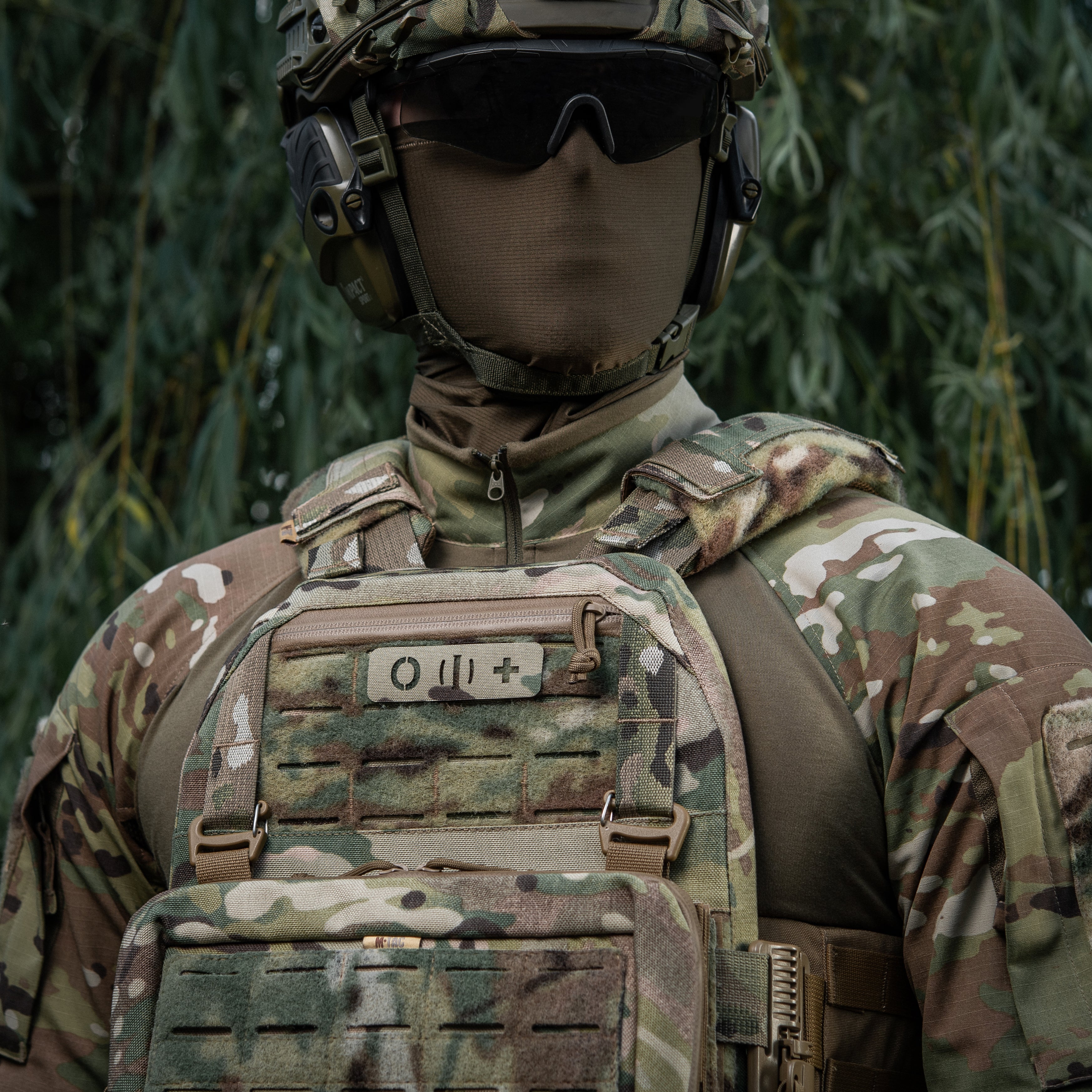 M-Tac нашивка група крові O (I) + наскрізна Laser Cut 25х80 Multicam