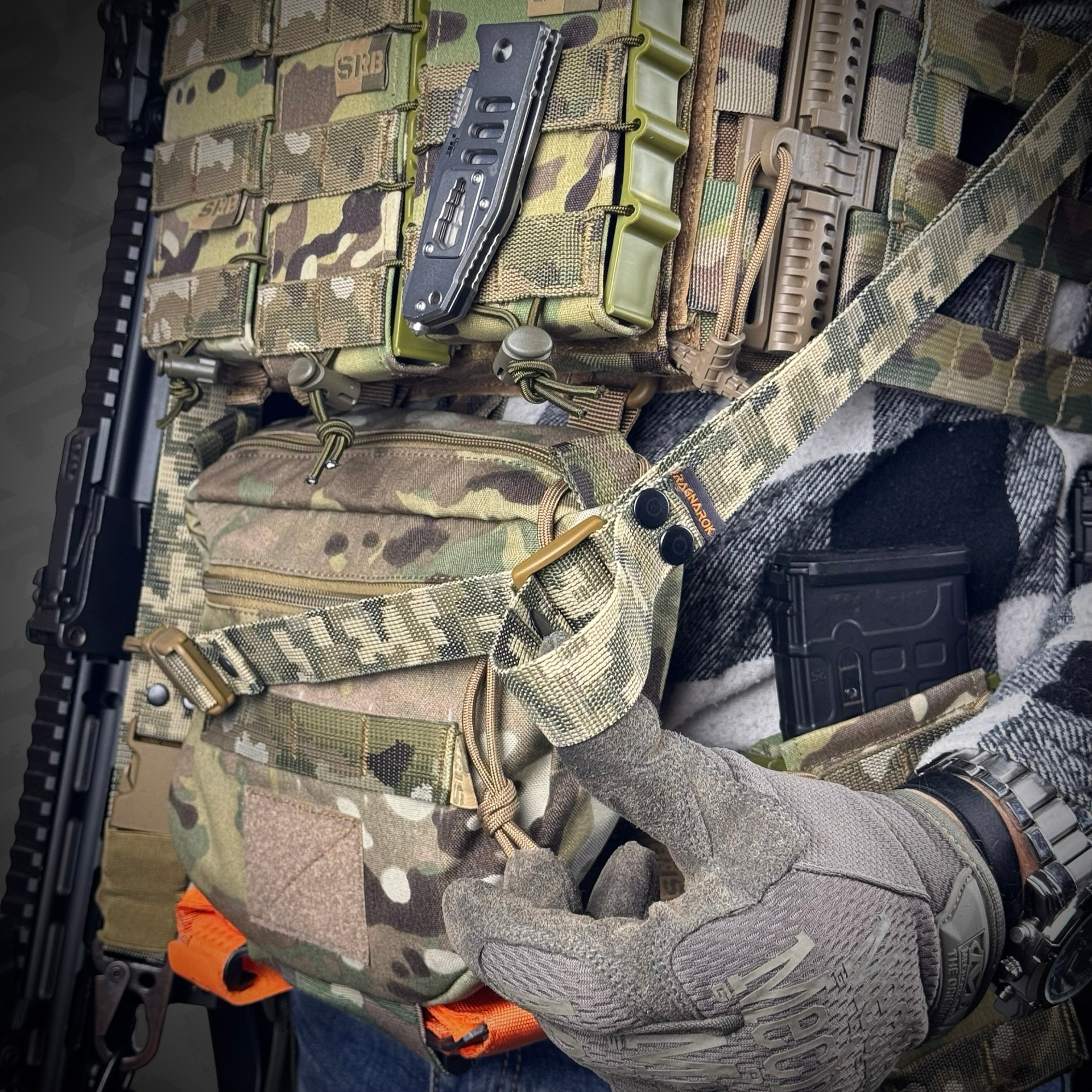 Ремінь збройовий триточковий RAGNAROK "Hel" Gen.II carbine Піксель