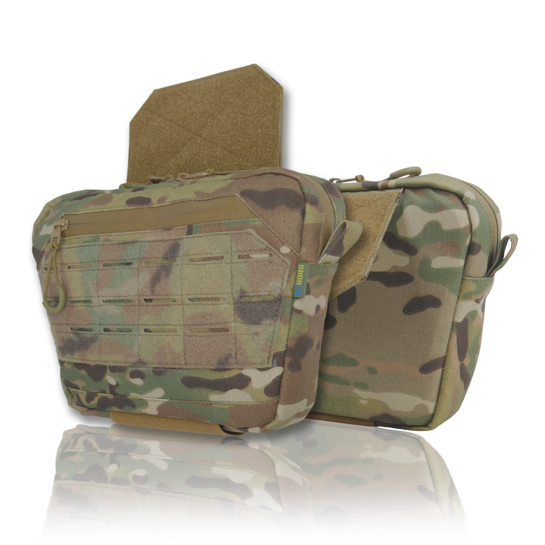 Сумка-напашник XL з балістичним пакетом 1 клас захисту Kiborg GU Сordura Multicam