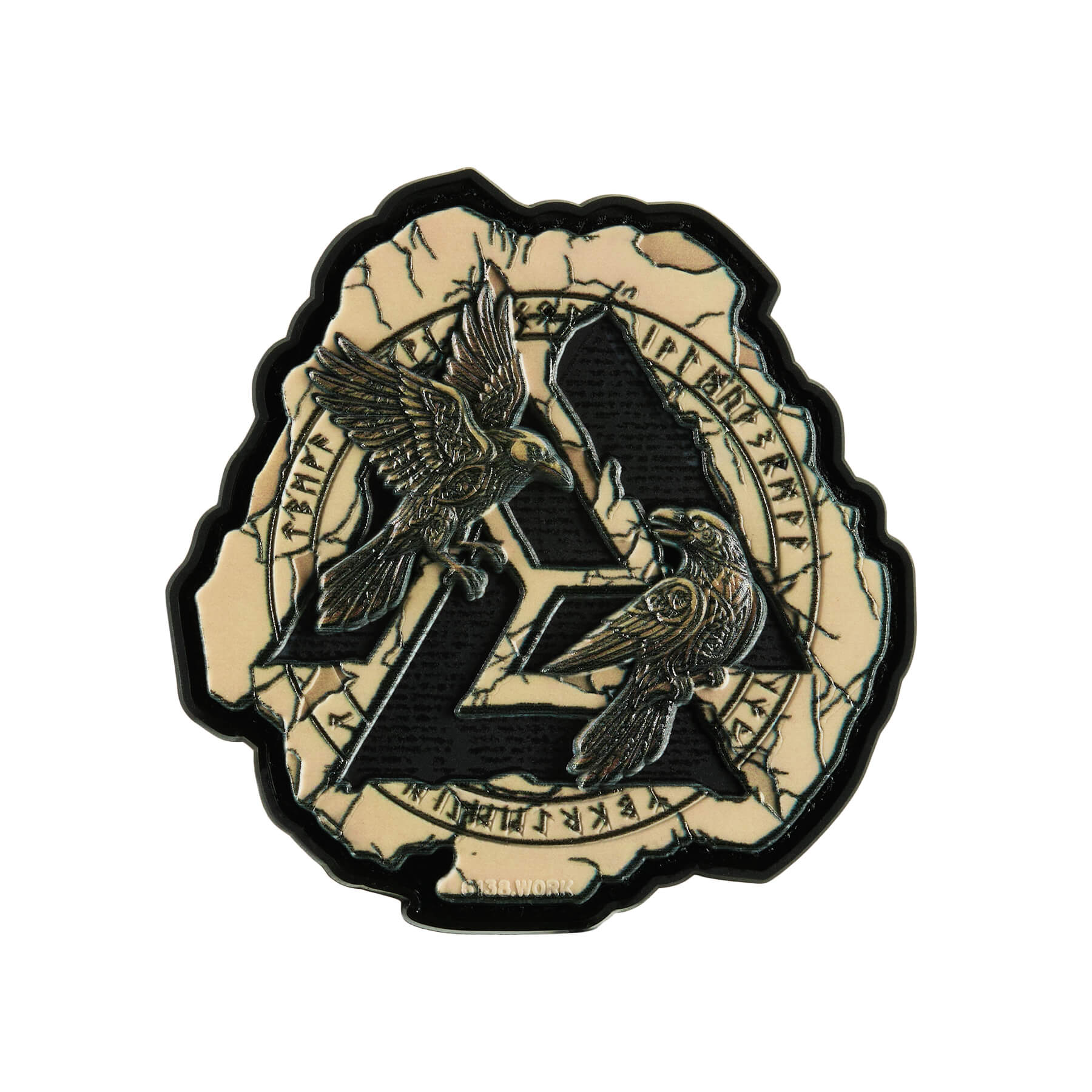 Нашивка Valknut ravens PVC