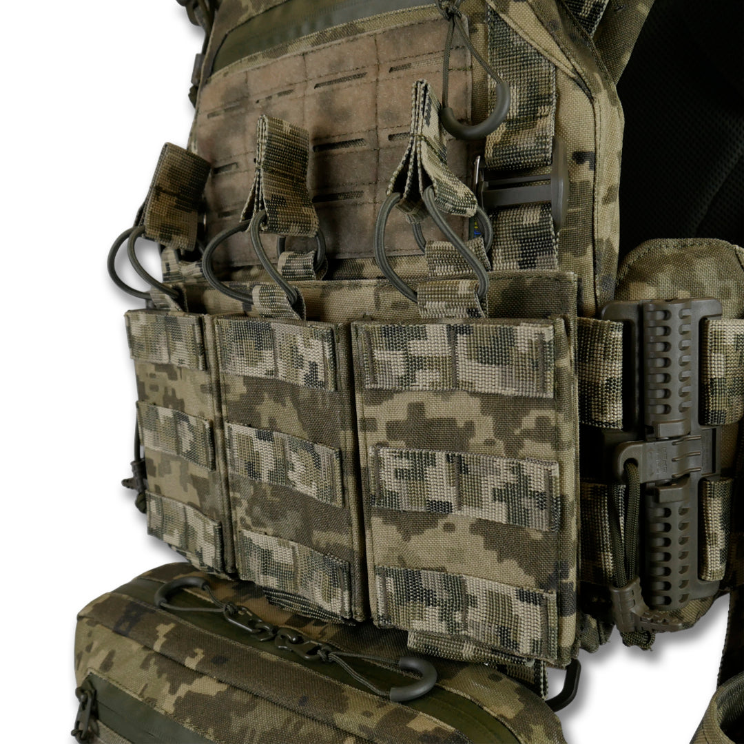 Комплект плитоноска Kiborg GU Gen.2 + 6 підсумків Піксель