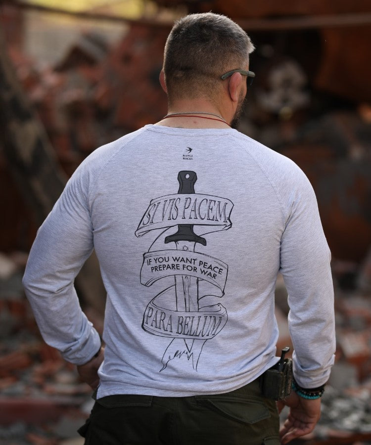 Лонгслів PARA BELLUM сірий меланж