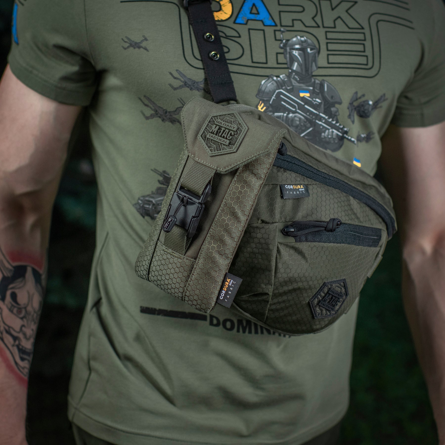 M-Tac підсумок для смартфона Elite Large Hex Ranger Green