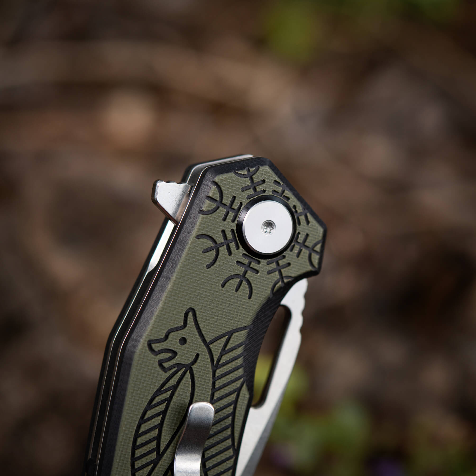 M-Tac ніж складний Type 12 Scandinavian Stonewash Black/Olive