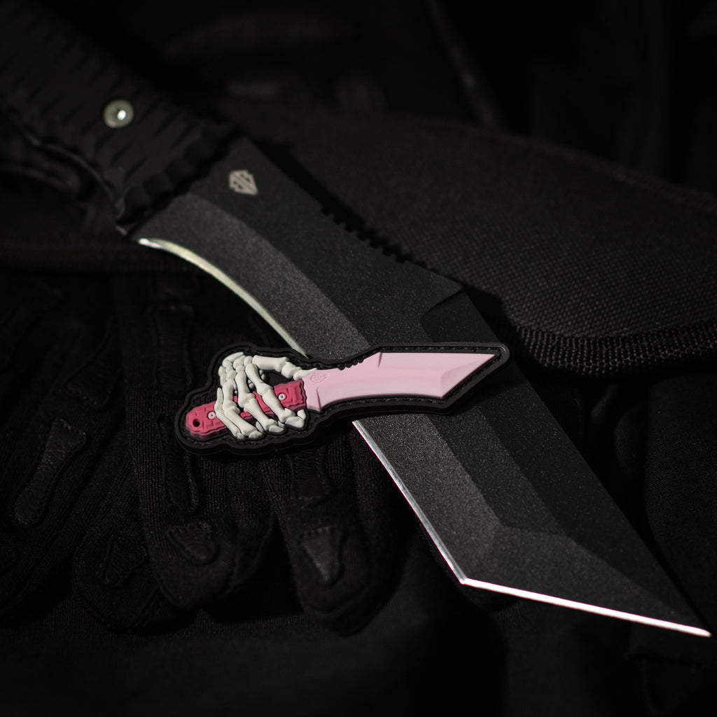 M-Tac нашивка Skeleton Knife PVC Pink