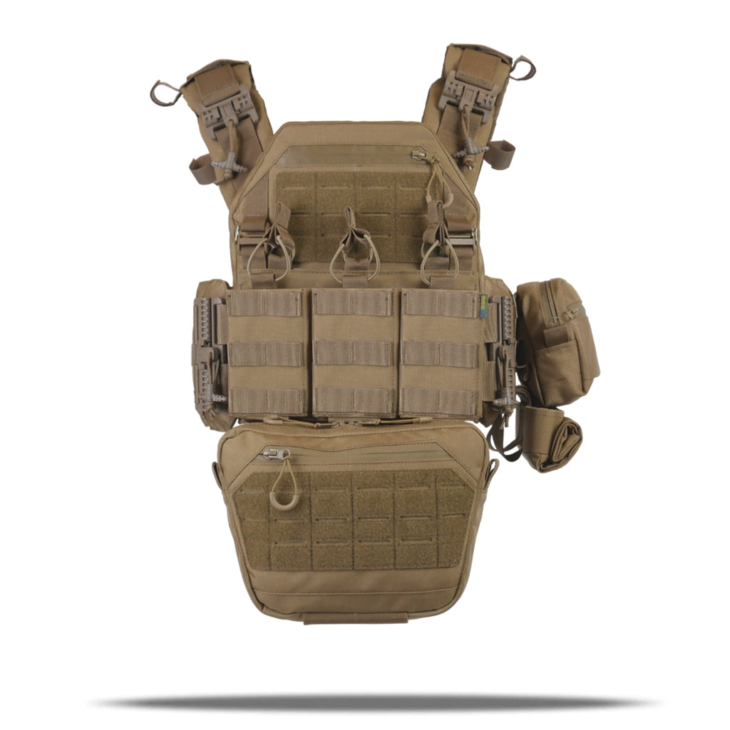 Комплект плитоноска Kiborg GU Gen.2 + 6 підсумків Койот
