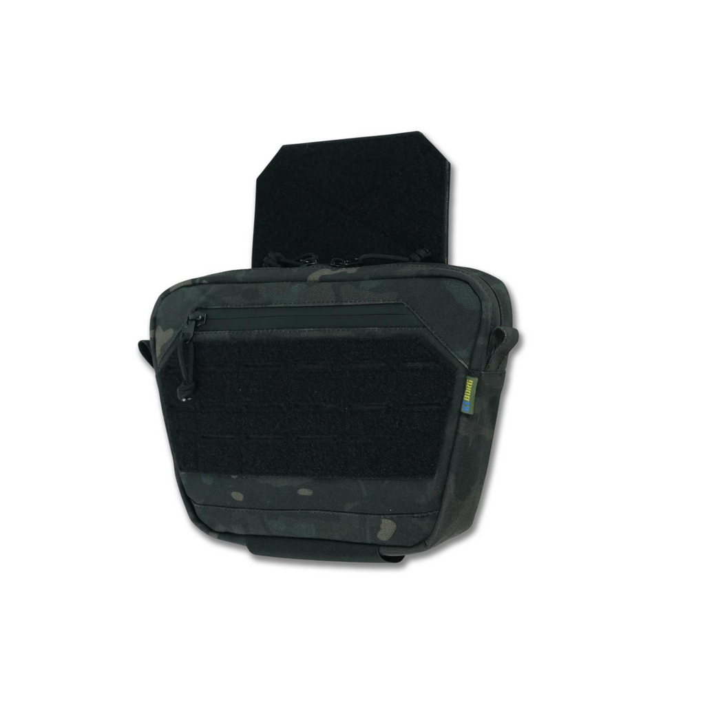 Сумка-напашник M Kiborg з балістичним пакетом 2 клас захисту PE Militex GU Сordura Black Multicam