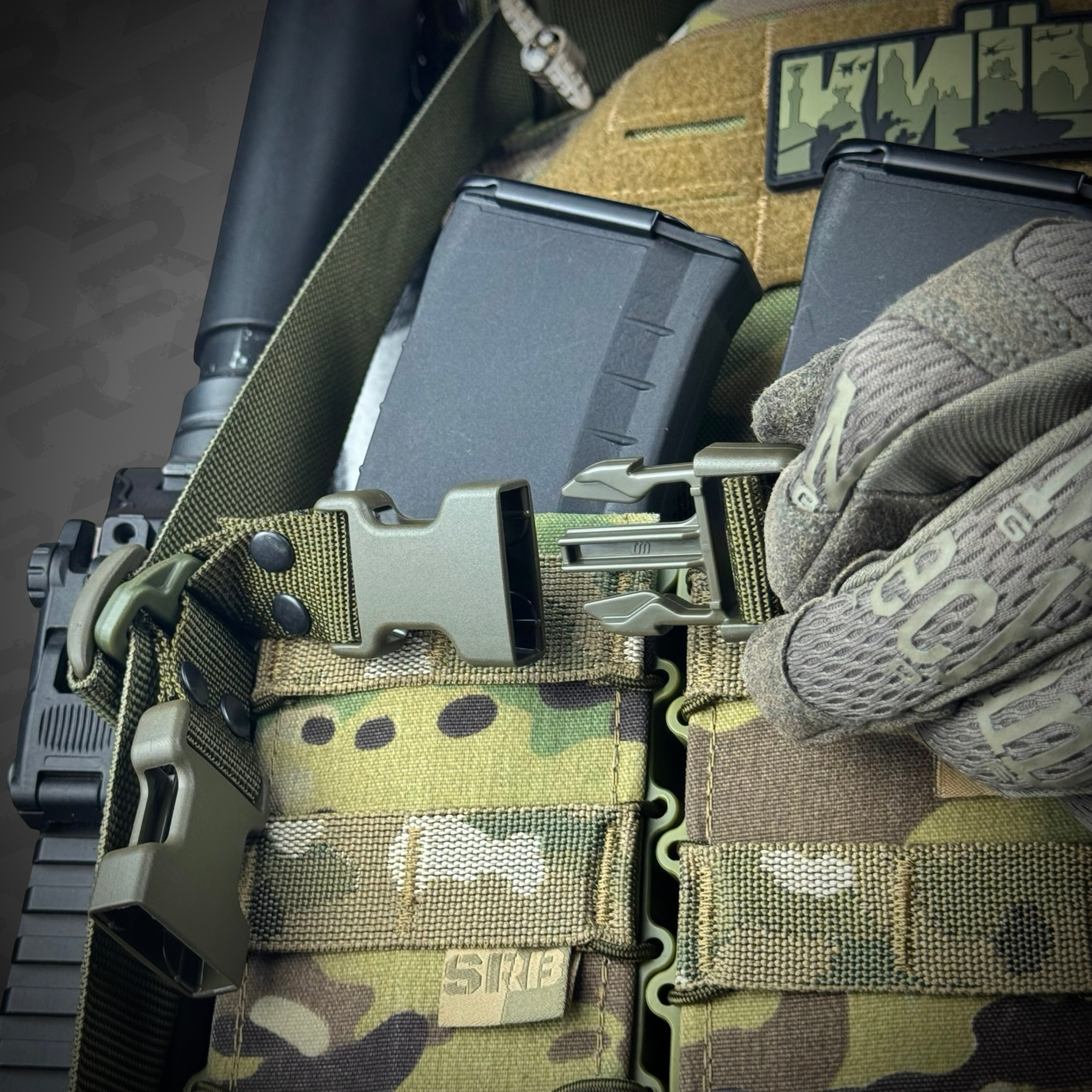 Ремінь збройовий триточковий RAGNAROK "Hel" Gen.II QD Олива