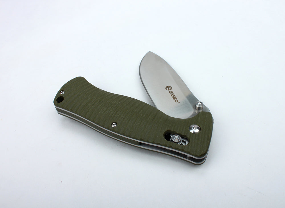 Ніж складаний туристичний Ganzo G720 (9 см) 440C / G10 зелений