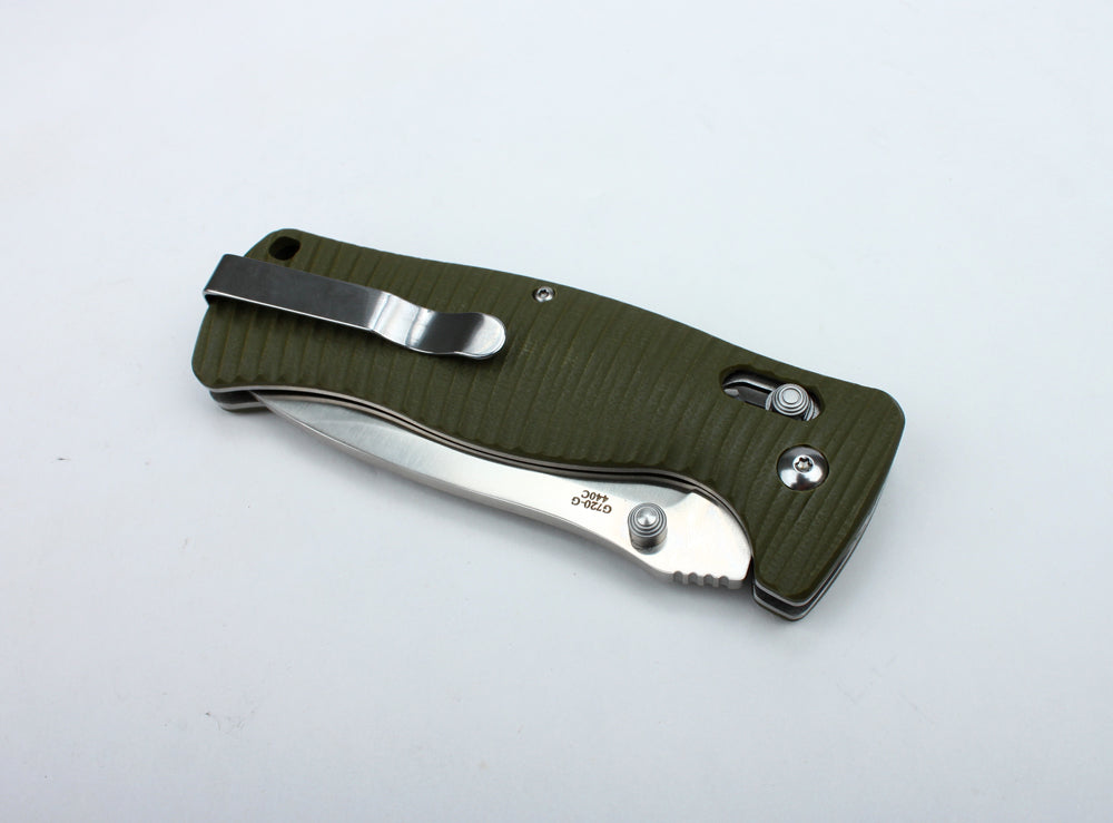 Ніж складаний туристичний Ganzo G720 (9 см) 440C / G10 зелений