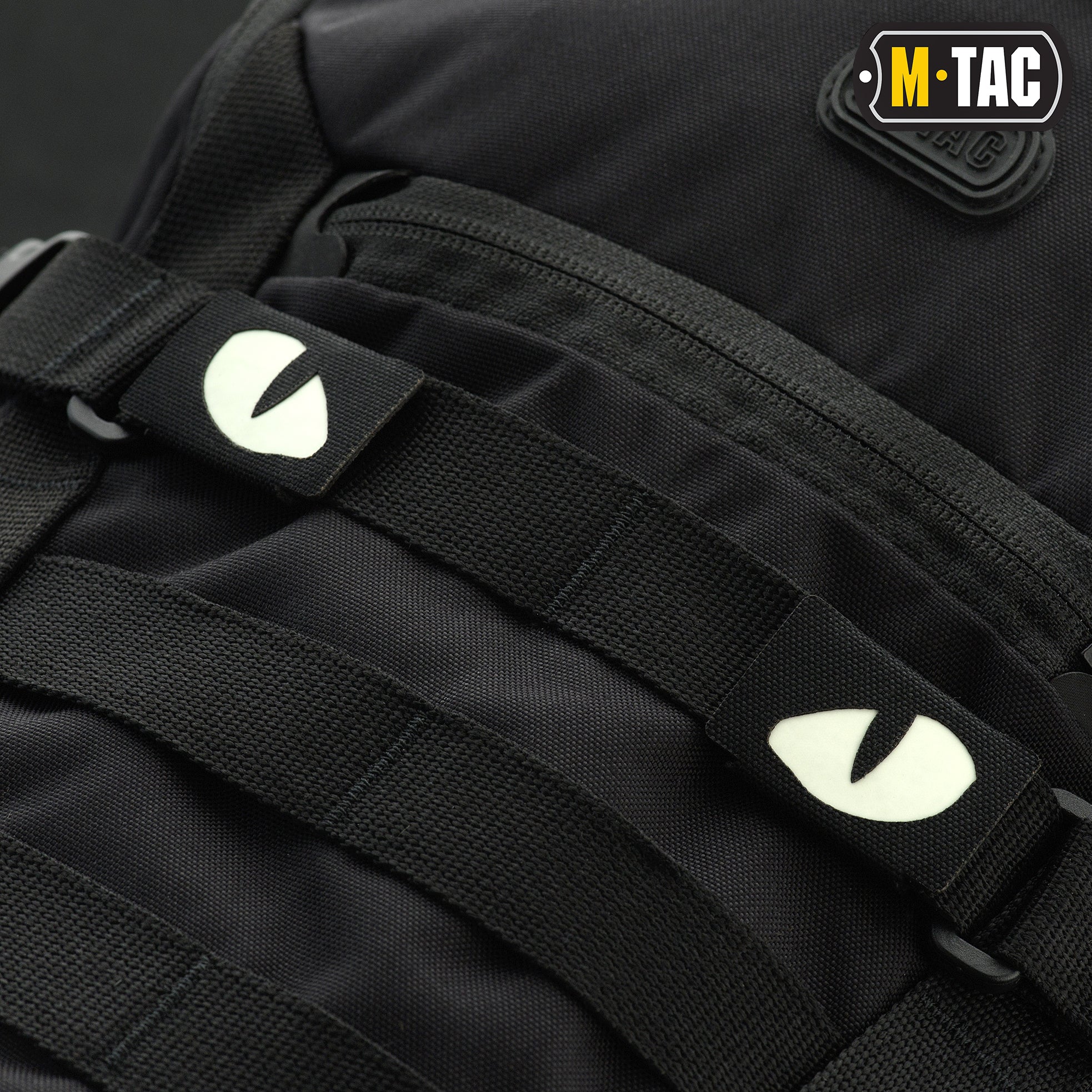 M-Tac нашивка Tiger Eyes Laser Cut (пара) Black