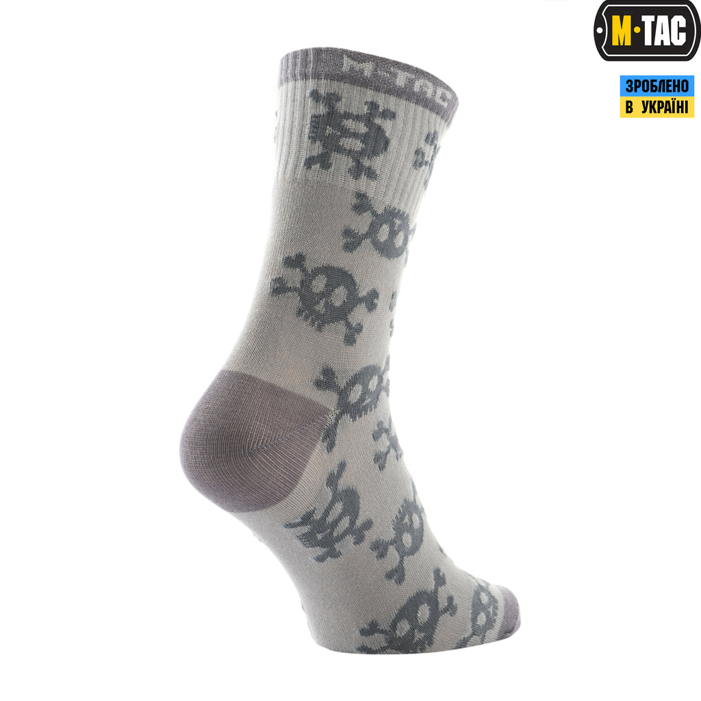 M-Tac шкарпетки легкі Mk.3 Pirate Skull Light Grey