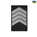 Погони Старший сержант Поліції (пара) на липучці чорні 8х5см