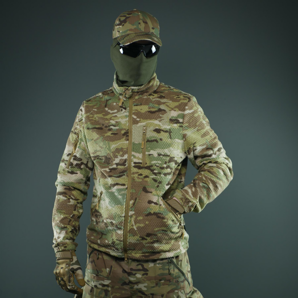 Тактична вітрозахисна флісова кофта Militex mod. 5 Мультикам