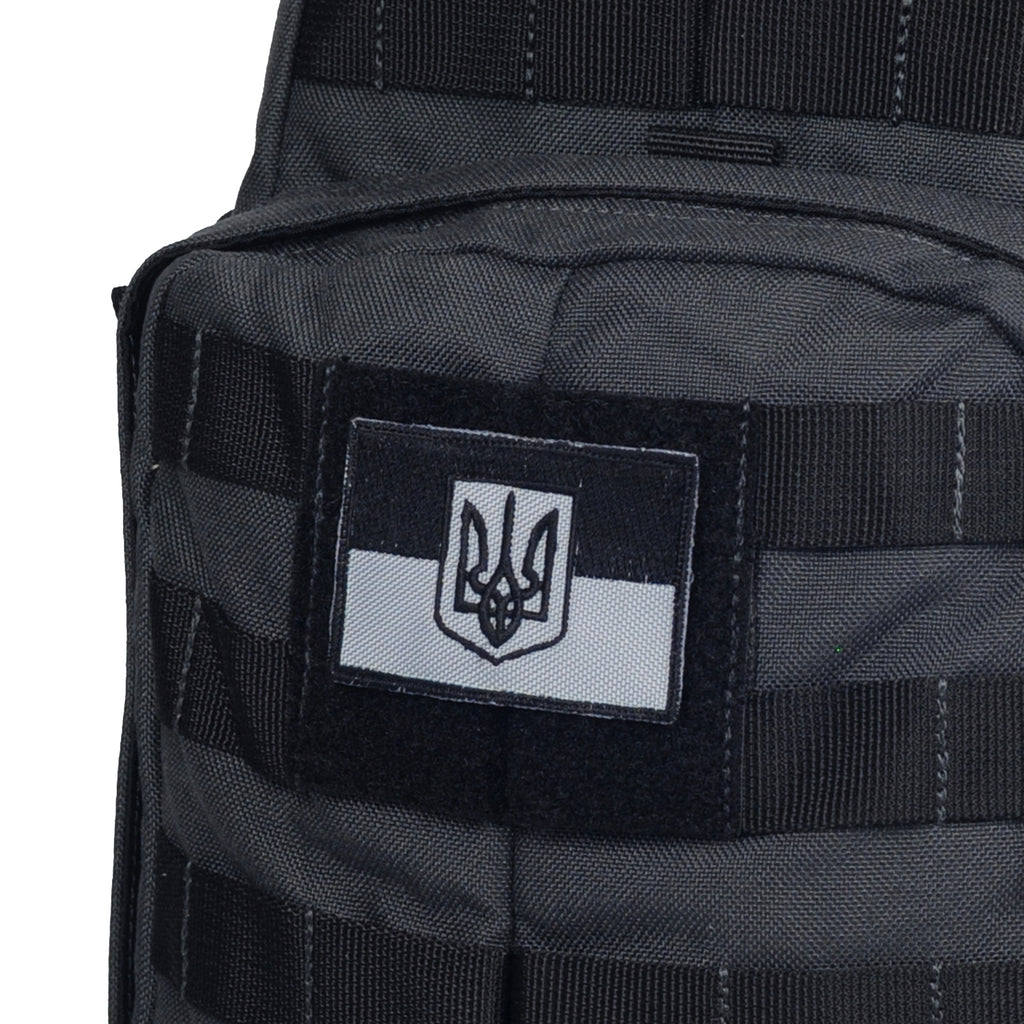 M-Tac нашивка прапор України з гербом сірий