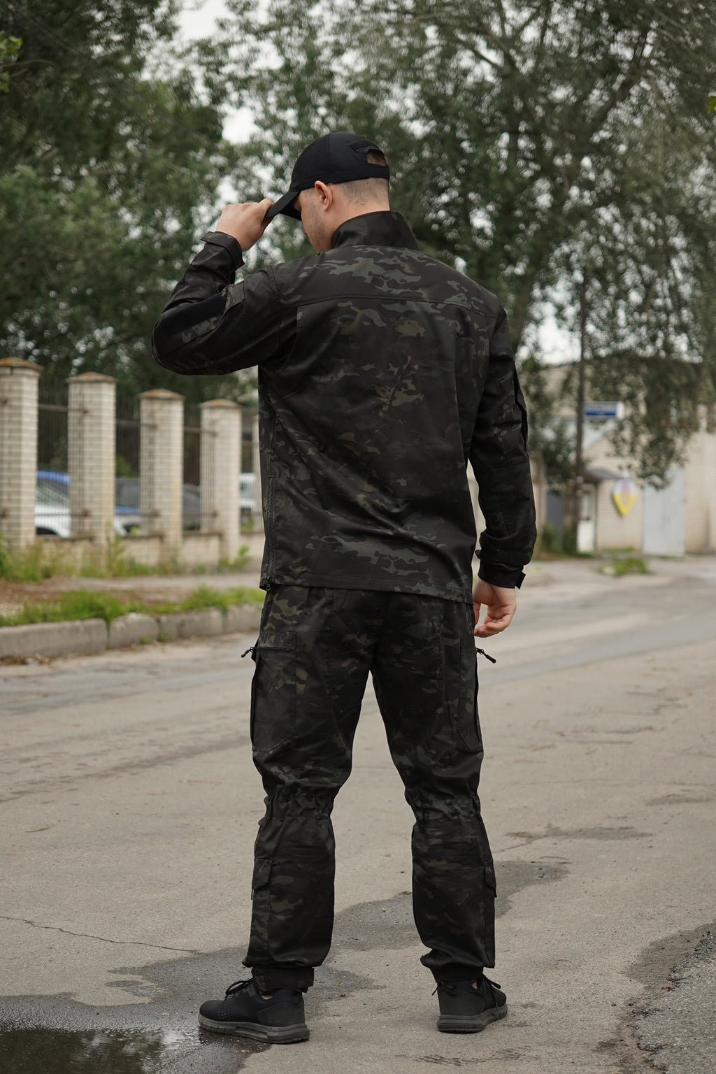 Костюм тактичний Twill FS чорний мультикам ( штани+кітель )-S