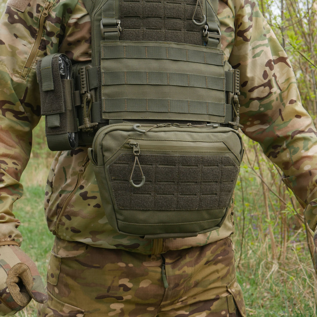 Сумка-напашник XL з балістичним пакетом 1 клас захисту Kiborg GU Сordura Khaki