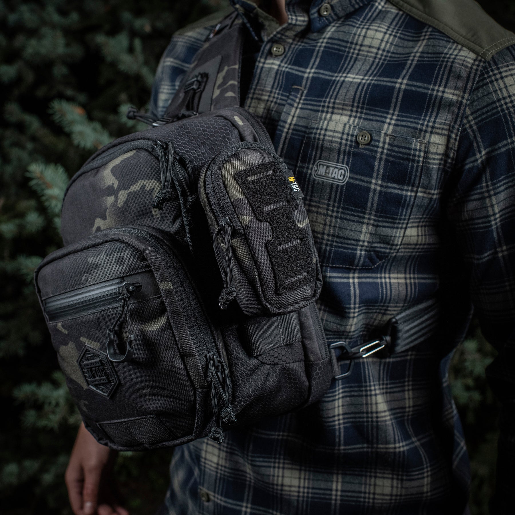 M-Tac підсумок утилітарний плечовий Elite Gen.II Multicam Black