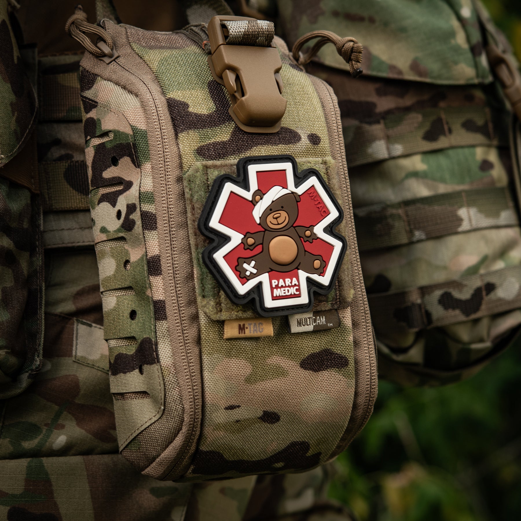 M-Tac нашивка Paramedic Медвідь (PVC) Bronze/Black