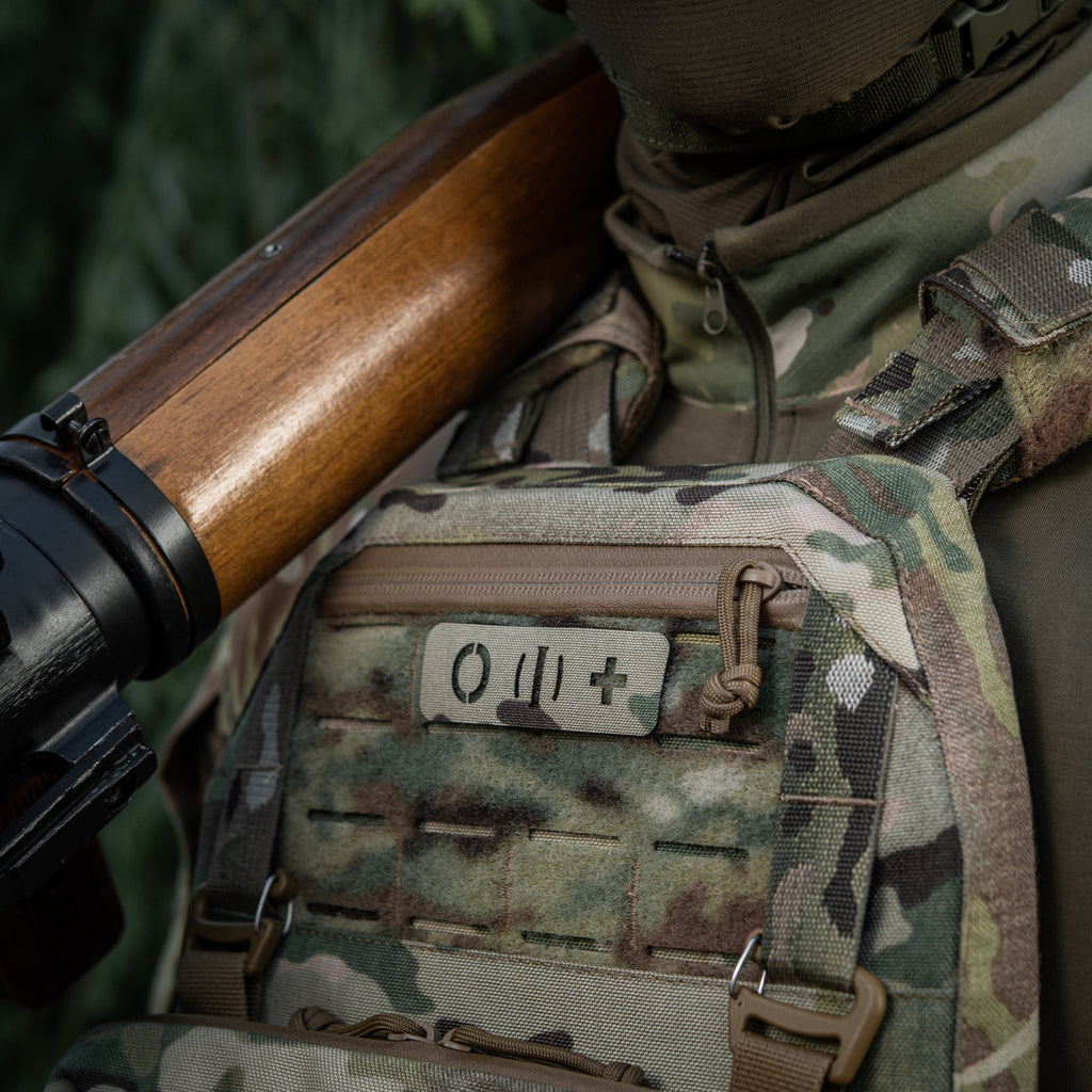 M-Tac нашивка група крові O (I) + наскрізна Laser Cut 25х80 Multicam