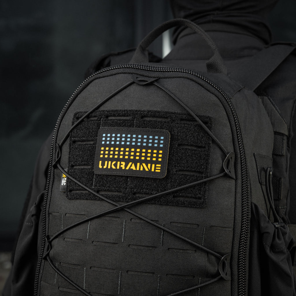 M-Tac нашивка Ukraine Laser Cut Black/Yellow/Blue/GID