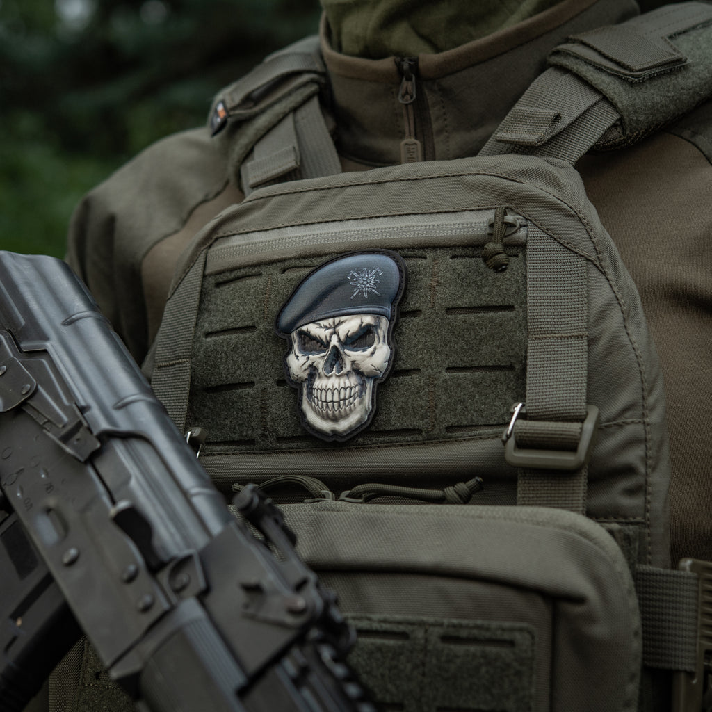 M-Tac нашивка Череп у береті (Гірська піхота)