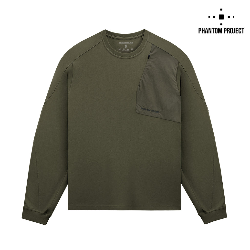 Phantom Project/M-Tac футболка Long Zipper combo Cotton Nylon Ranger Green