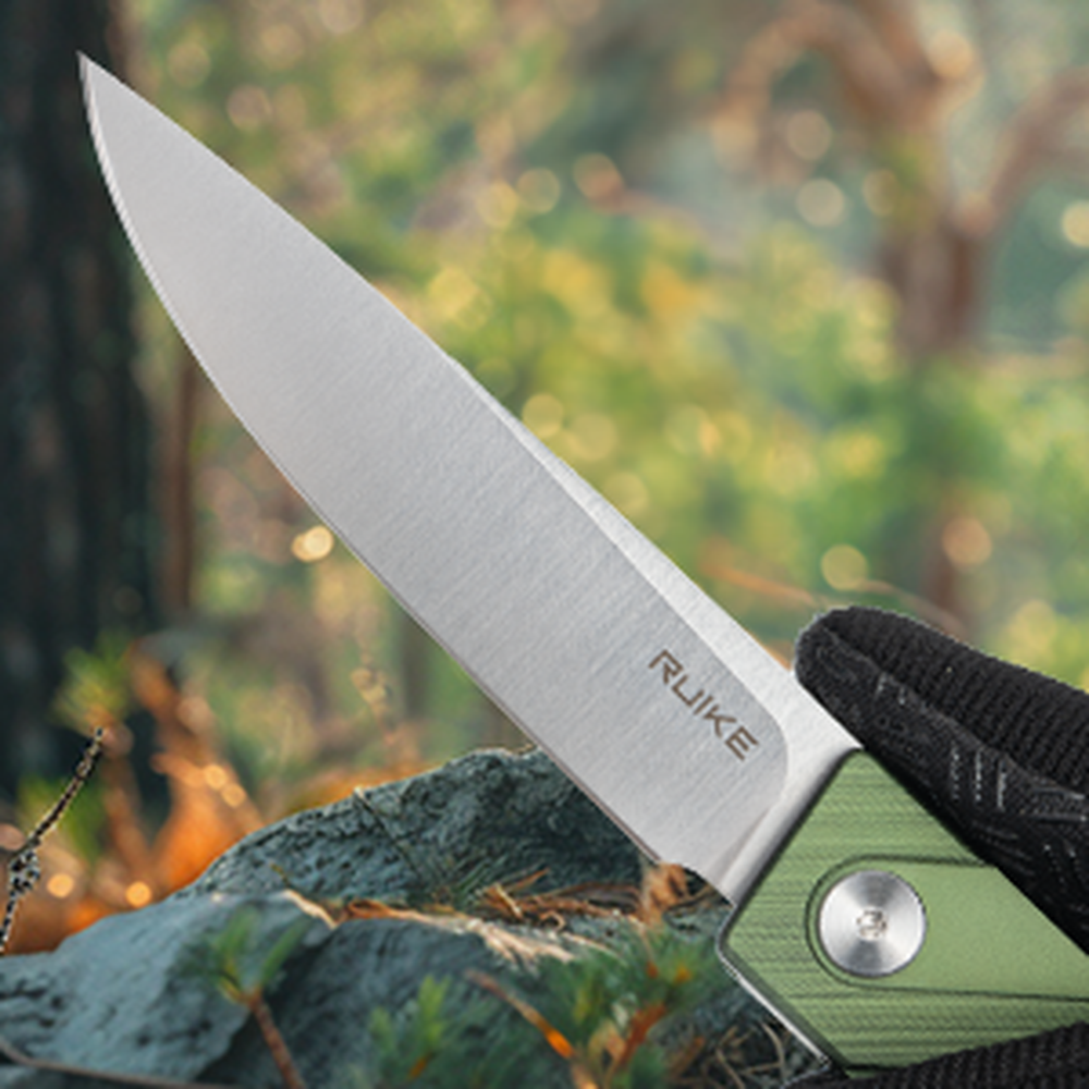 Ніж складаний туристичний Ruike P878-AK, (8.7 см) 14C28N / 6063Aluminum сірий