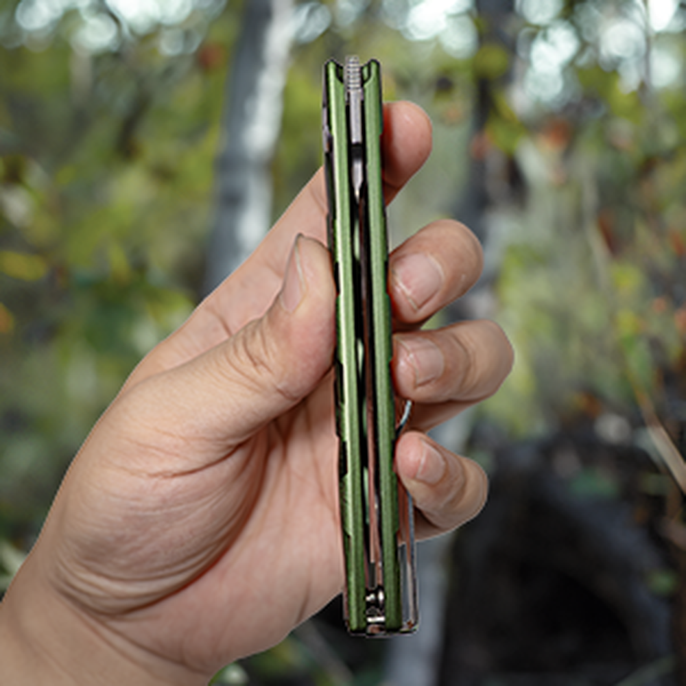 Ніж складаний туристичний Ruike P878-AK, (8.7 см) 14C28N / 6063Aluminum сірий