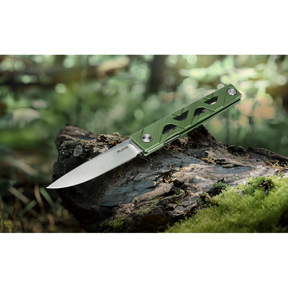 Ніж складаний туристичний Ruike P878-AK, (8.7 см) 14C28N / 6063Aluminum сірий