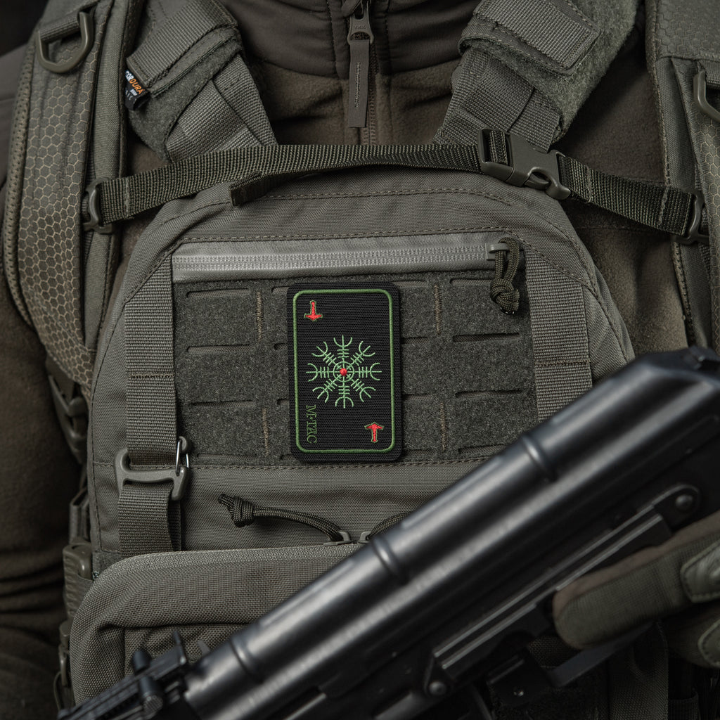 M-Tac нашивка карта Компас Вікінгів (вишивка) Black/Olive