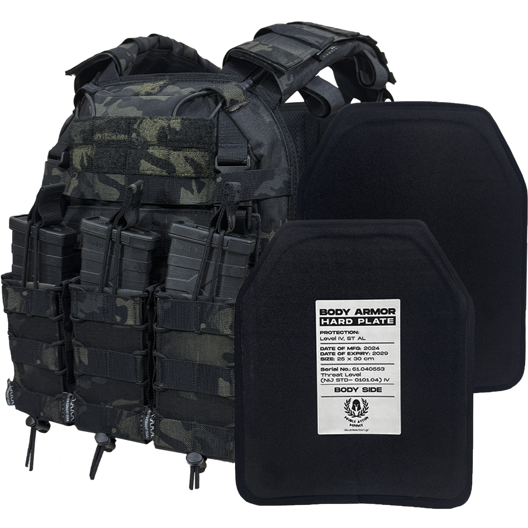 Плитоноска Архангел 6 класу з боковим захистом 30х17 Multicam Black Usa