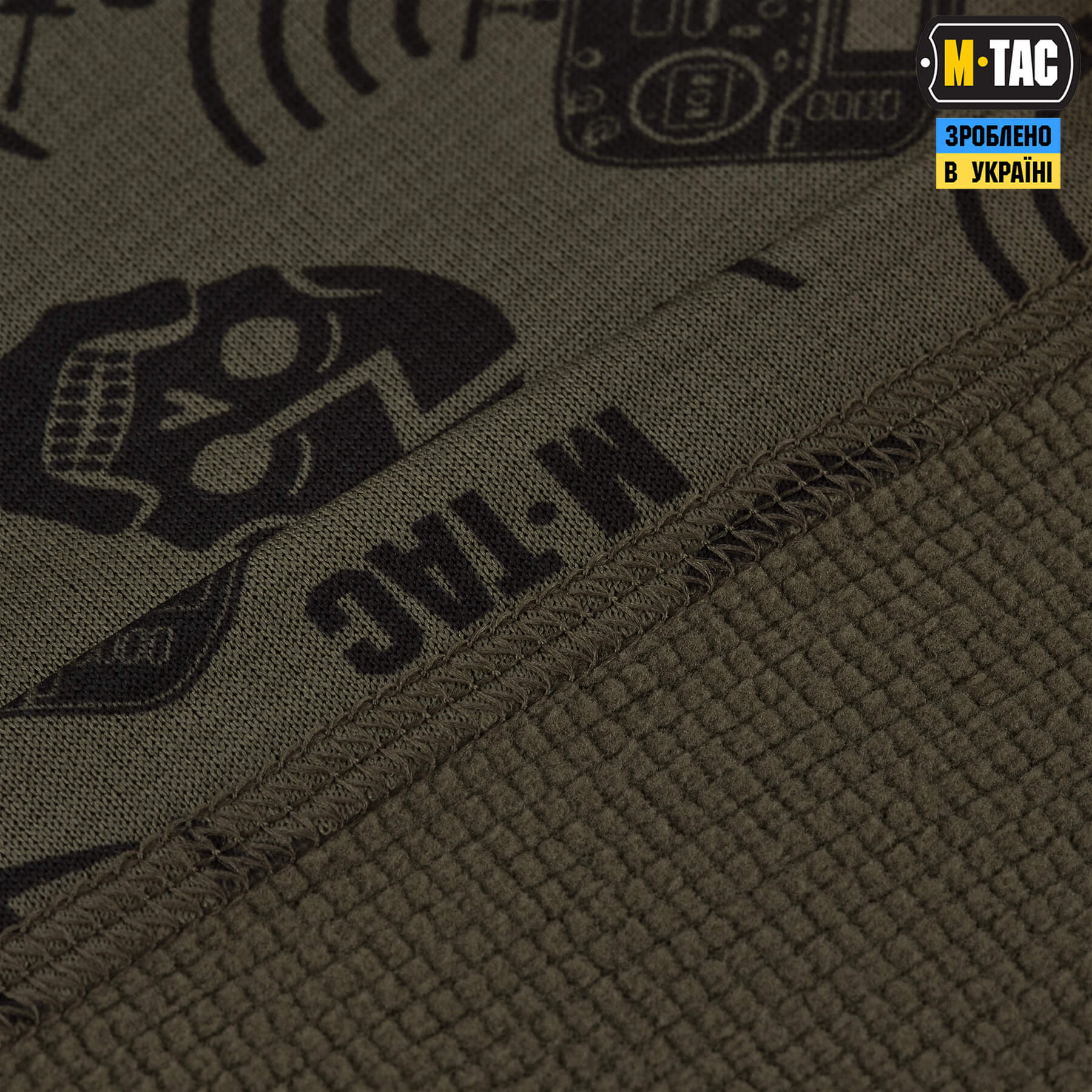 M-Tac шарф-труба мікрофліс Drone Pattern Dark Olive