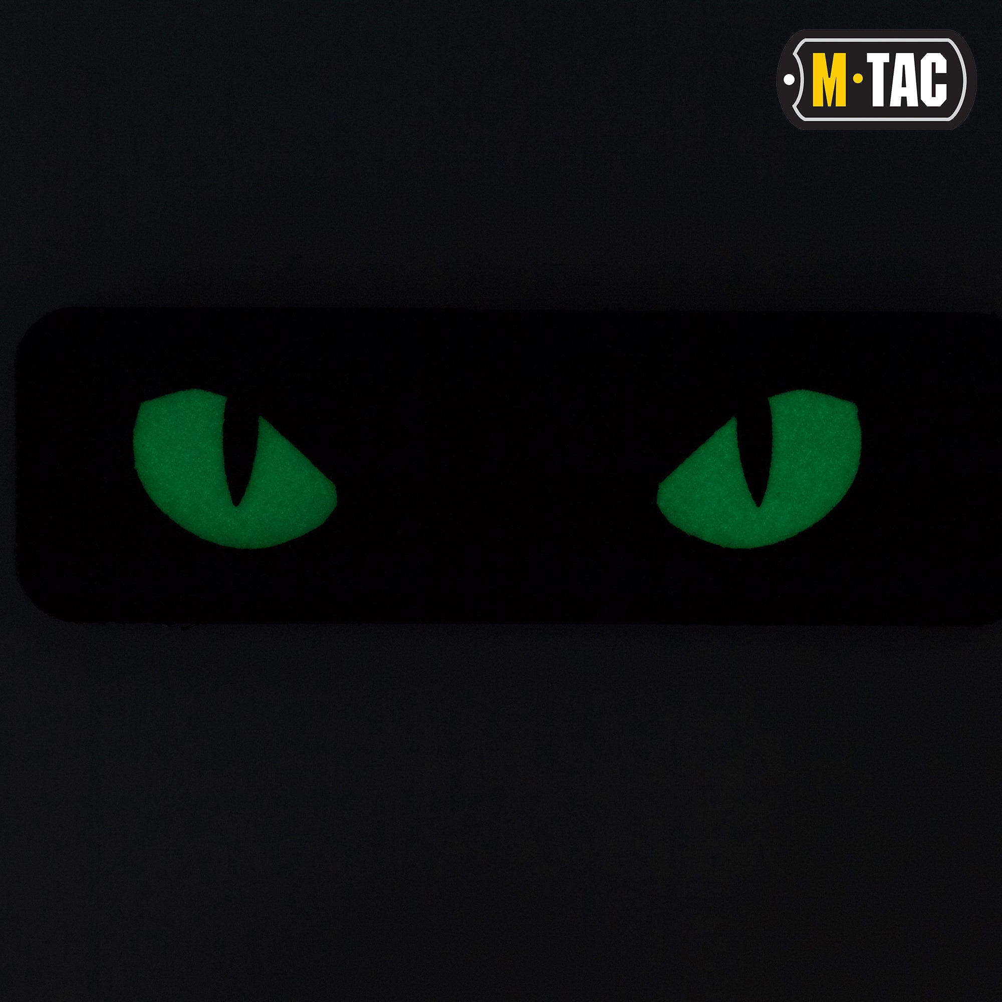 M-Tac нашивка Cat Eyes Laser Cut Black/світлонакопичувач
