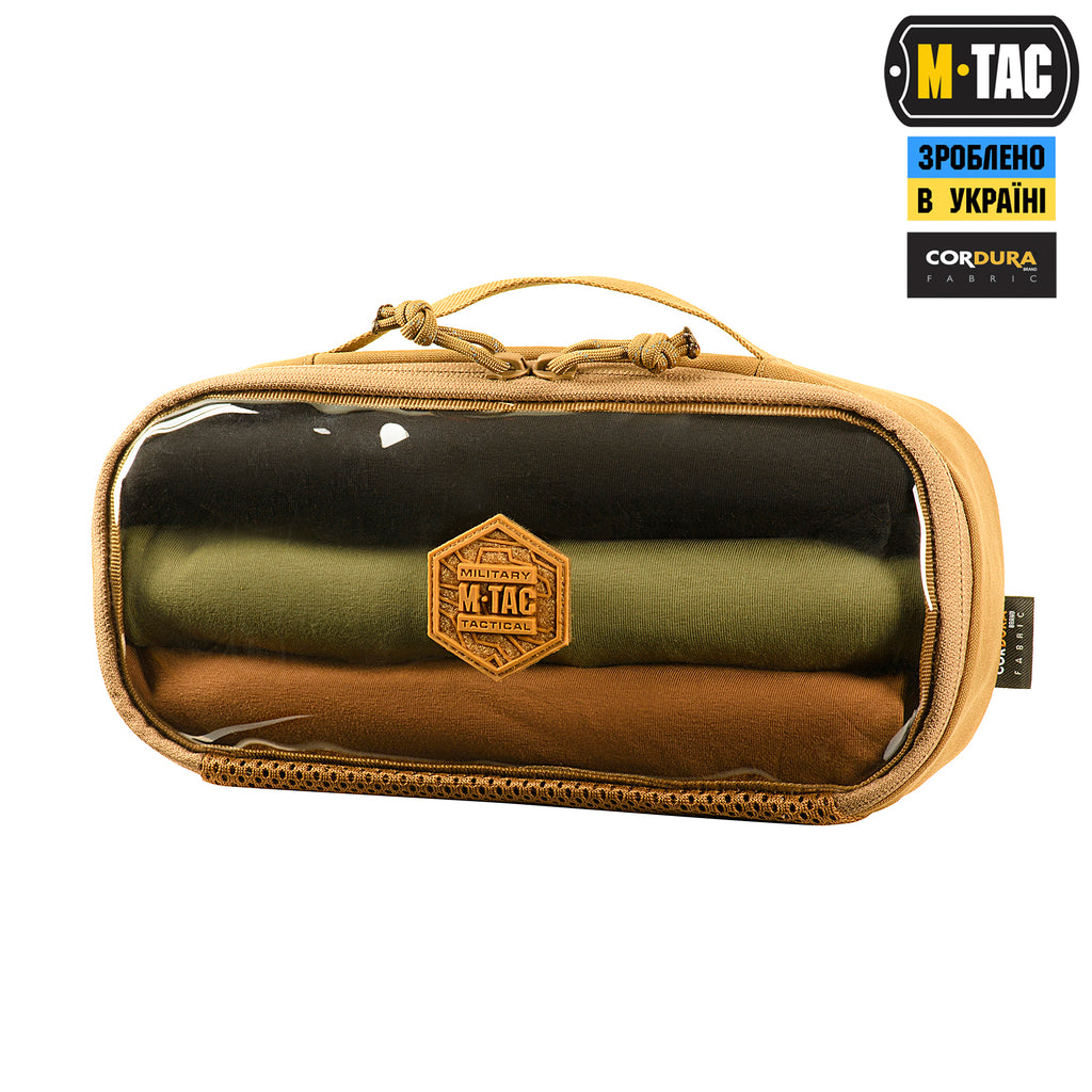 M-Tac органайзер утилітарний прозорий Elite Medium Gen.II Coyote