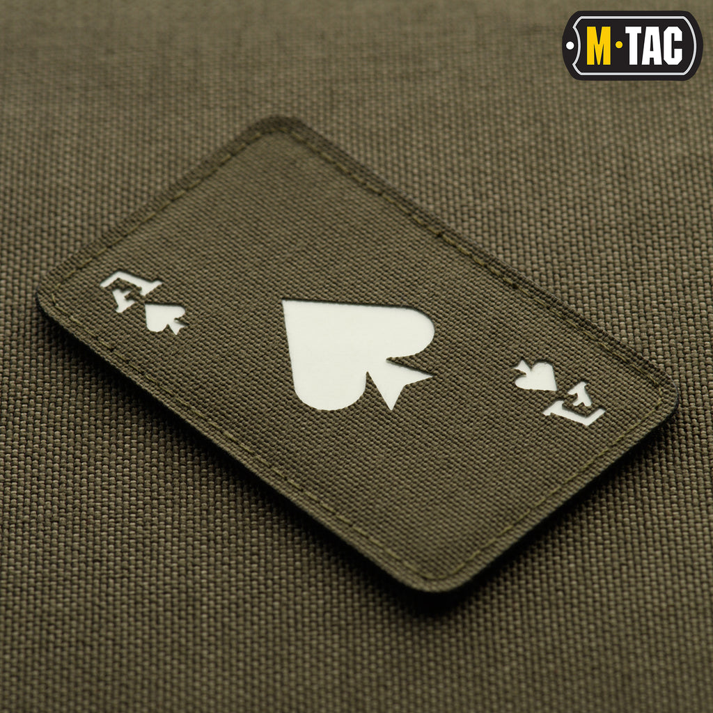 M-Tac нашивка Ace of Spades Laser Cut Ranger Green/світлонакопичувач