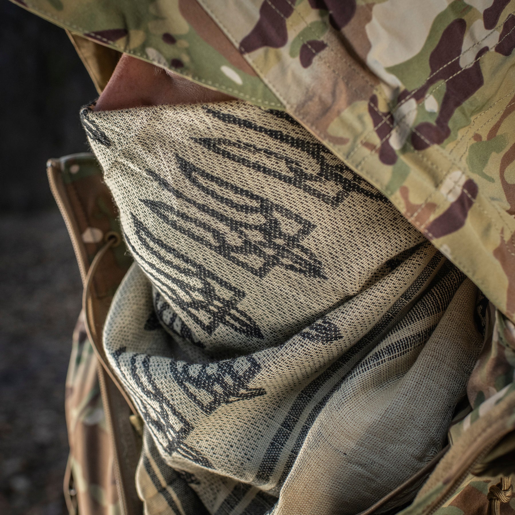 M-Tac шарф шемаг з Тризубом Khaki/Black