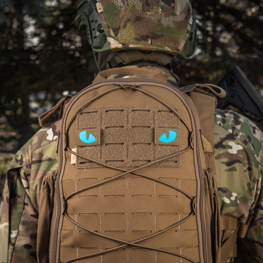 M-Tac нашивка Tiger Eyes Laser Cut (пара) Coyote/Blue/GID