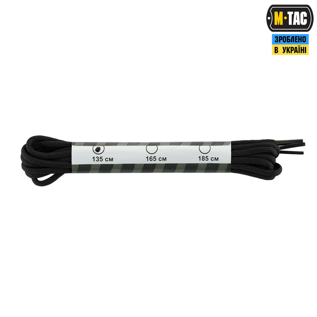 M-Tac шнурки black нейлон Mil-Spec (100 СМ)