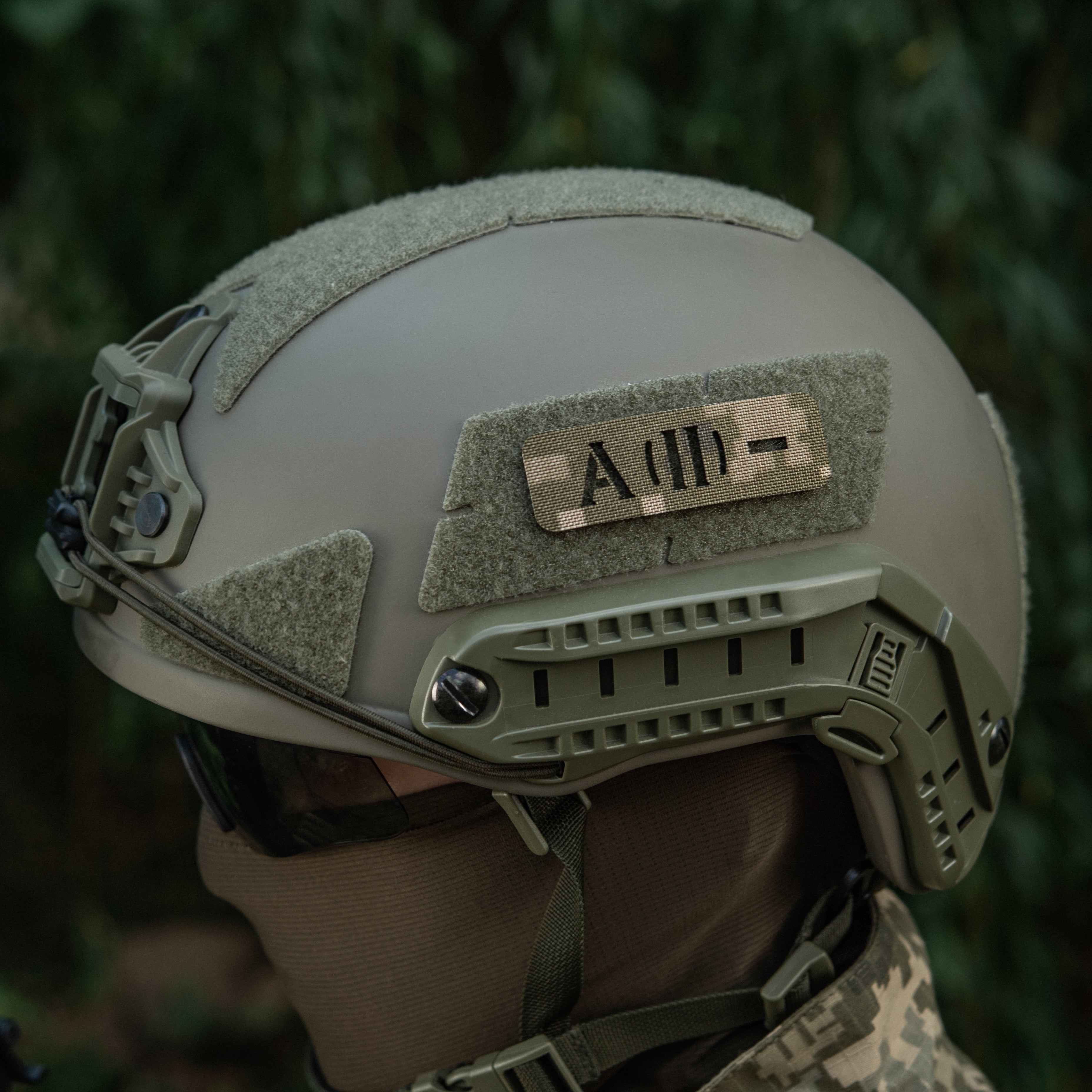 M-Tac нашивка група крові A (II) - наскрізна Laser Cut 25х80 MM14