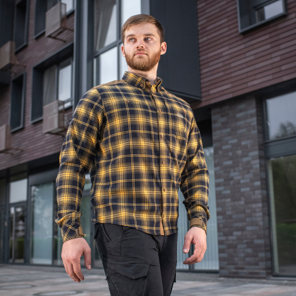 M-Tac сорочка Redneck Cotton Navy Blue/Yellow