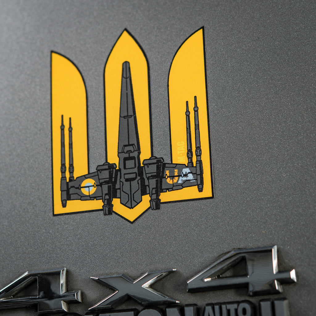 M-Tac наклейка Тризуб UA-Wing Small Yellow