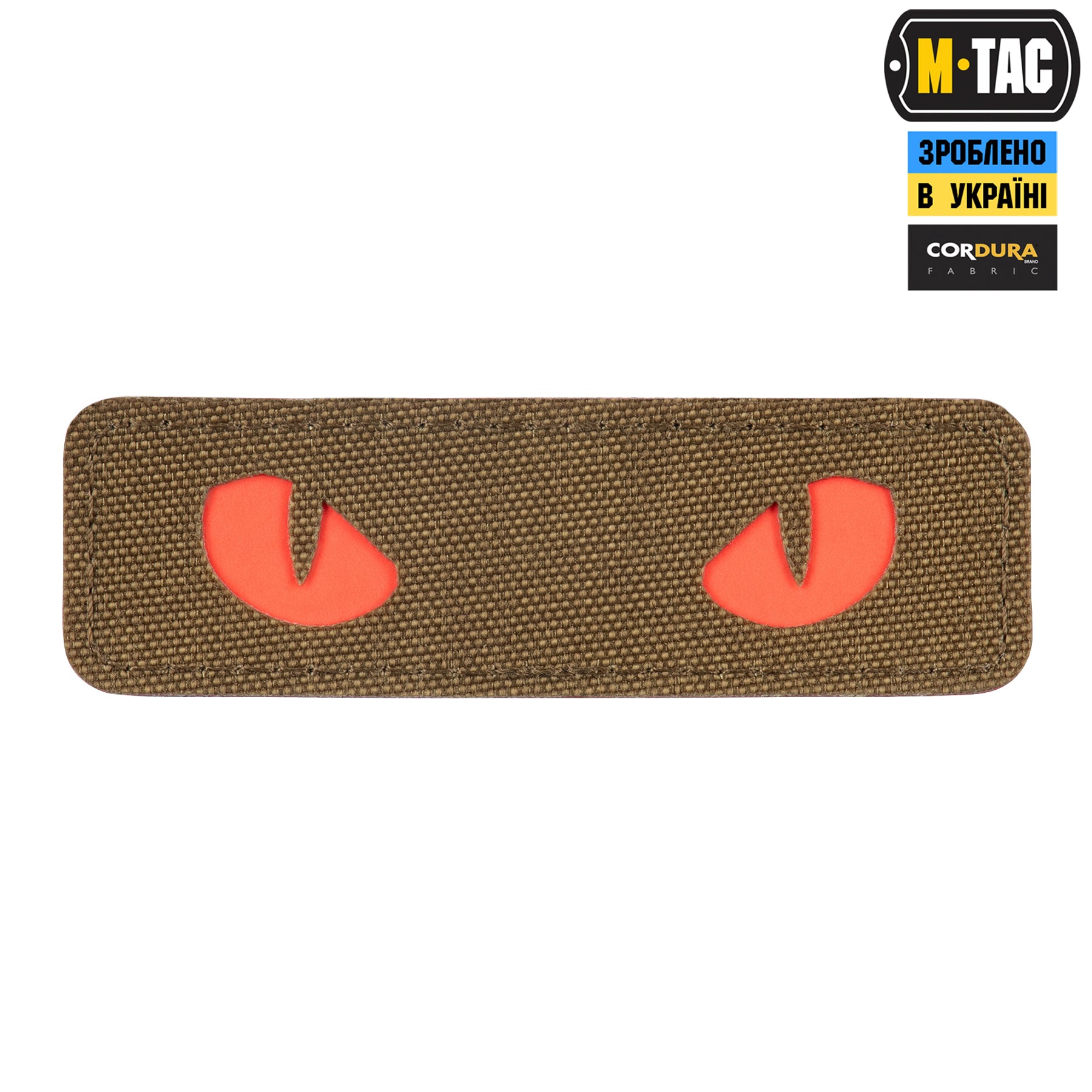M-Tac нашивка Cat Eyes Laser Cut Coyote/Red/GID