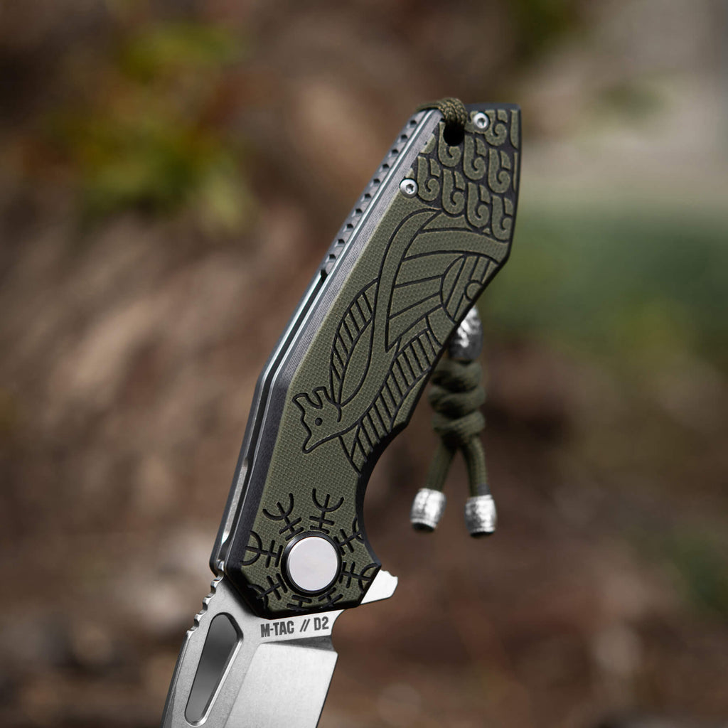 M-Tac ніж складний Type 12 Scandinavian Stonewash Black/Olive